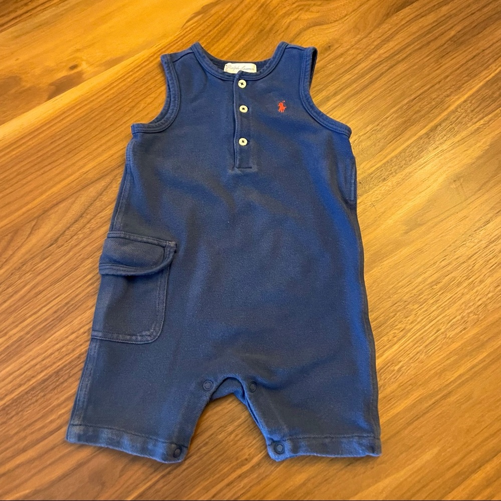 Ralph Lauren baby boys shortall / romper